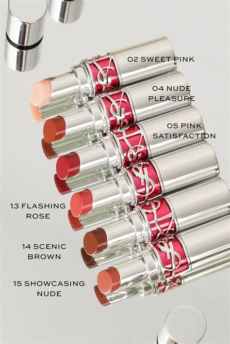 YSL lip gloss chart